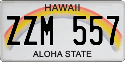 HI license plate ZZM557