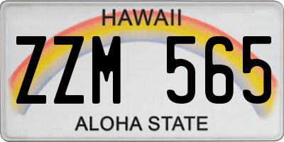 HI license plate ZZM565