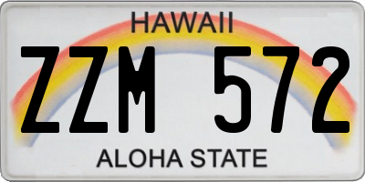 HI license plate ZZM572