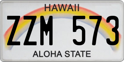 HI license plate ZZM573