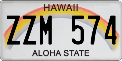 HI license plate ZZM574