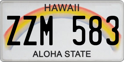 HI license plate ZZM583
