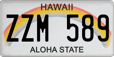 HI license plate ZZM589