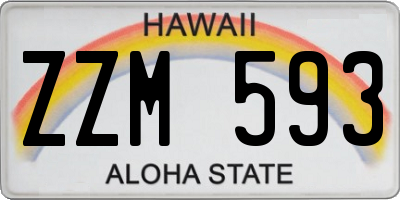 HI license plate ZZM593