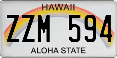 HI license plate ZZM594