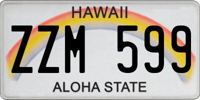 HI license plate ZZM599