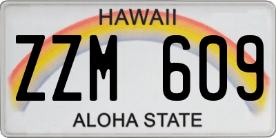 HI license plate ZZM609