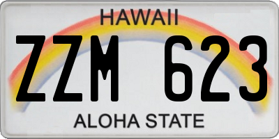 HI license plate ZZM623