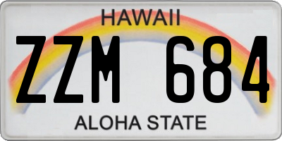 HI license plate ZZM684