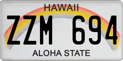 HI license plate ZZM694