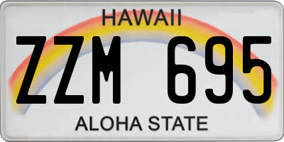 HI license plate ZZM695