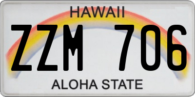 HI license plate ZZM706