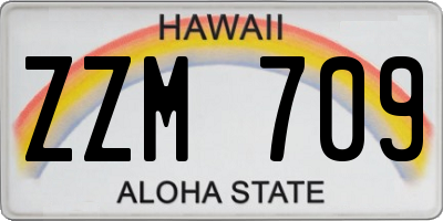 HI license plate ZZM709