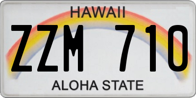 HI license plate ZZM710