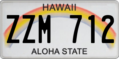 HI license plate ZZM712