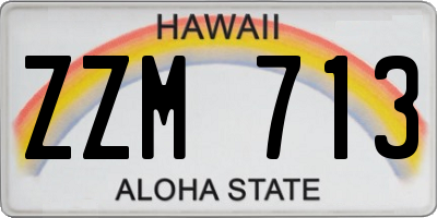 HI license plate ZZM713