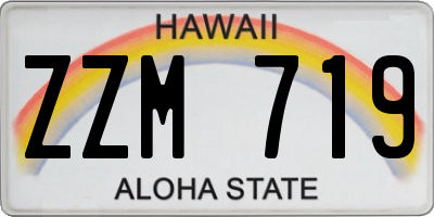 HI license plate ZZM719