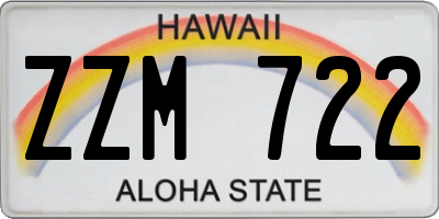 HI license plate ZZM722