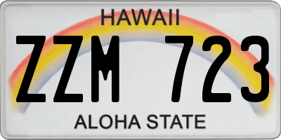 HI license plate ZZM723