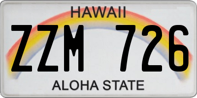 HI license plate ZZM726