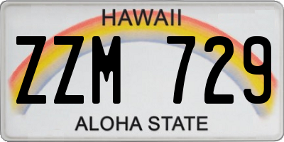 HI license plate ZZM729