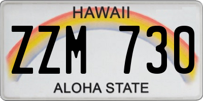 HI license plate ZZM730