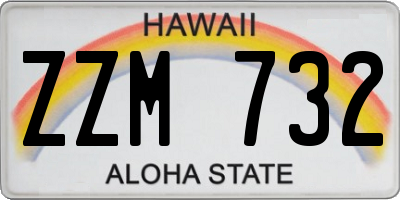 HI license plate ZZM732