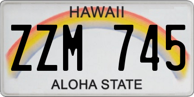 HI license plate ZZM745