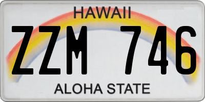 HI license plate ZZM746