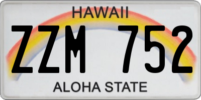 HI license plate ZZM752