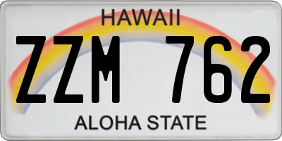 HI license plate ZZM762