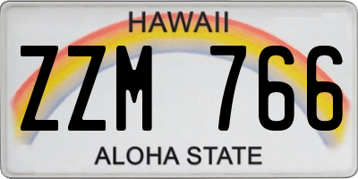 HI license plate ZZM766