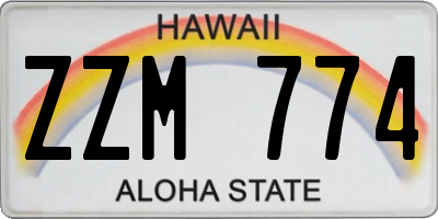 HI license plate ZZM774