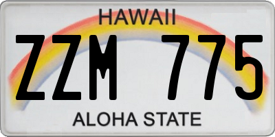 HI license plate ZZM775