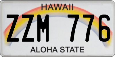 HI license plate ZZM776