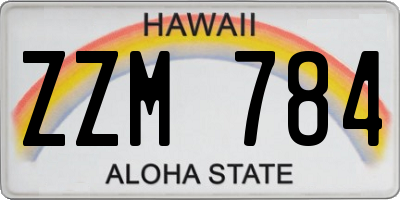 HI license plate ZZM784