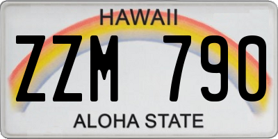 HI license plate ZZM790