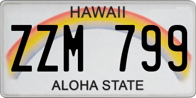 HI license plate ZZM799