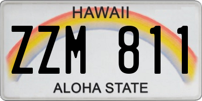 HI license plate ZZM811