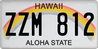 HI license plate ZZM812