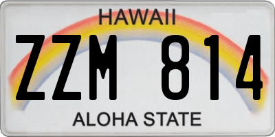 HI license plate ZZM814