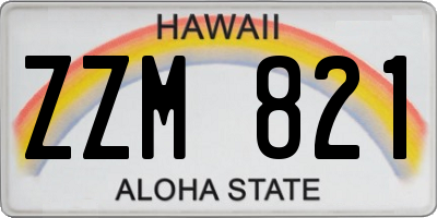 HI license plate ZZM821