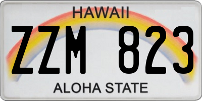 HI license plate ZZM823