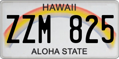 HI license plate ZZM825