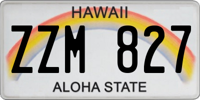 HI license plate ZZM827