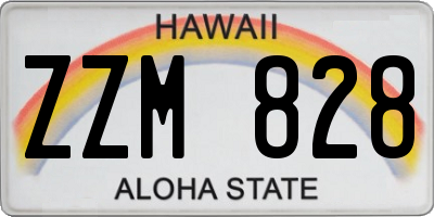 HI license plate ZZM828