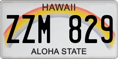 HI license plate ZZM829