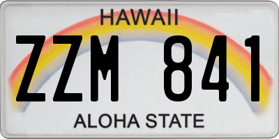 HI license plate ZZM841