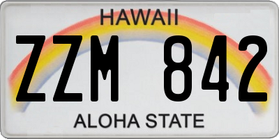 HI license plate ZZM842