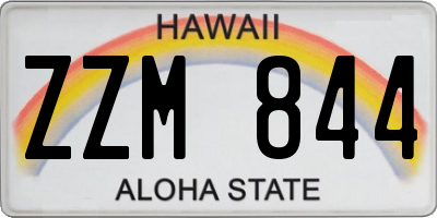 HI license plate ZZM844